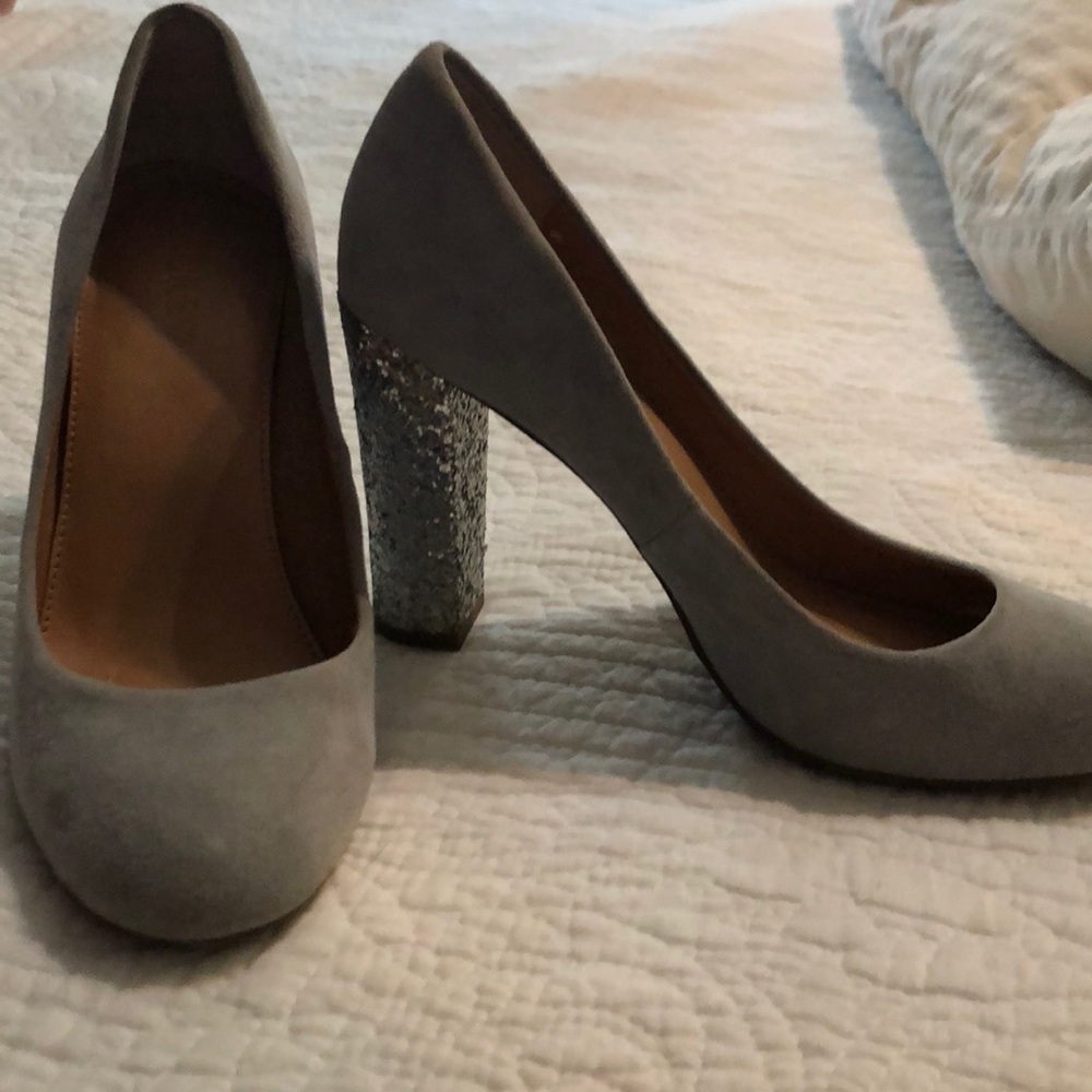 Jcrew size 6 velvet/ sparkle heels